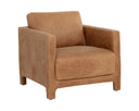 Camel Leather Lounge Chair Rodney by Matho Sun