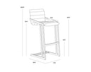 Bravo Cognac Barstools set of 2 Webber by Matho Sun, view 7