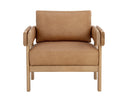 Ludlow Sesame Leather Lounge Chair Carmichael by Matho Sun, view 2