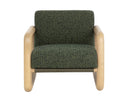 Noah Meadow / Ludlow Dark Olive Leather Lounge Chair Nubo by Matho Sun, view 2
