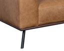 Raf Camel Leather Sofa Chaise Brandi by Matho Sun, view 6