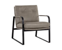 Missouri Stone Leather Lounge Chair Sterling by Matho Sun