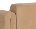 Distressed Brown Nubuck Tan Leather Armchair Romer by Matho Sun, view 8