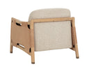 Light Oak Santa Cruz Oatmeal / Nubuck Tan Leather Lounge Chair Calloway by Matho Sun, view 4