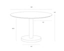 Gold Grey Marble / Charcoal Grey 48" Dining Table Monaco by Matho Sun, view 6