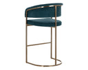 Gold Danny Teal Barstool Marris by Matho Sun, view 4