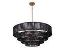Black Jute Chandelier Lumina by Matho Sun