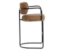 Milliken Cognac Barstool Jalen by Matho Sun, view 3
