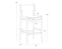 Nubuck Caramel Leather Barstool Argus by Matho Sun, view 6