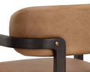 Brown Ludlow Sesame Leather Dining Armchair Madrone by Matho Sun, view 7