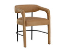 Ludlow Sesame Leather Dining Armchair Mavia by Matho Sun