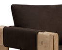 Nubuck Cocoa Leather Lounge Chair Carmichael by Matho Sun, view 7