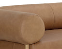 Rustic Oak Ludlow Sesame Leather Sofa Bromley by Matho Sun, view 4