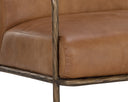 Tan Leather Lounge Chair Lathan by Matho Sun, view 5
