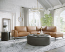 Raf Camel Leather Sofa Chaise Brandi by Matho Sun, view 8