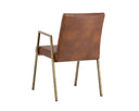 Bravo Cognac Dining Armchair Homer by Matho Sun, view 3