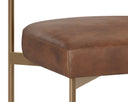 Antique Brass Bravo Cognac Dining Chairs set of 2 Seneca by Matho Sun, view 5