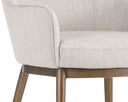 Beige Linen Dining Armchair Franklin by Matho Sun, view 5
