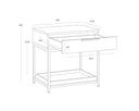 Small Black Taupe Nightstand Rebel by Matho Sun, view 7