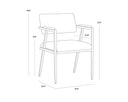 Beige Linen Dining Armchair Ventouz by Matho Sun, view 7