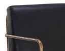 Charcoal Black Leather Lounge Chair Lathan by Matho Sun, view 6