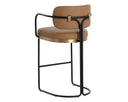Milliken Cognac Barstool Jalen by Matho Sun, view 4