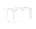 Black 70" Dining Table Merano by Matho Sun, view 4