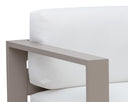 Greige Stinson White Armchair Tavira by Matho Sun, view 6