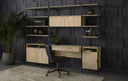 Rustic Oak Black Wall Desk Ambrose Modular by Matho Sun, view 7