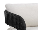 Black Louis Cream Lounge Chair Pylos by Matho Sun, view 7