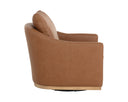 Aline Butternut Leather Lounge Chair Corbin Swivel by Matho Sun, view 3