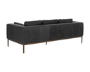 Serbia Black Leather Sofa Burr by Matho Sun, view 3