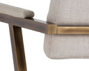 Beige Linen Dining Armchair Ventouz by Matho Sun, view 6