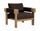 Nubuck Cocoa Leather Lounge Chair Carmichael by Matho Sun