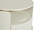 High Gloss Cream End Table Paloma by Matho Sun, view 5