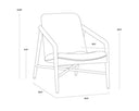 Distressed Brown Saloon Light Grey Leather Lounge Chair Cinelli by Matho Sun, view 8