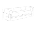 Rustic Oak Ludlow Sesame Leather Sofa Bromley by Matho Sun, view 8