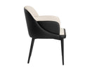 Dillon Cream / Dillon Black Dining Armchair Hagan by Matho Sun, view 3