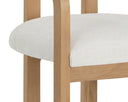 Rustic Oak Heather Ivory Tweed Dining Armchair Madrone by Matho Sun, view 5