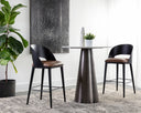 Black Cognac Leather Barstool Dezirae by Matho Sun, view 5