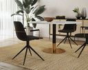 Abbington Black / Bravo Black Dining Armchair Cassius Swivel by Matho Sun, view 4