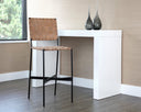 Suede Light Tan Leather Barstool Omari by Matho Sun, view 4