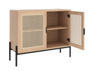 Small Black Rustic Oak/Natural Sideboard Avida by Matho Sun, view 4