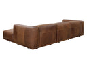 Raf Lucia Tobacco Leather Sofa Chaise Beau by Matho Sun, view 4