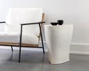 Large White End Table Dali by Matho Sun, view 5