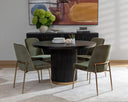 Antique Brass Bergen Olive Dining Chairs set of 2 Zeke by Matho Sun, view 8