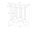 Rectangular Chandelier Dionis by Matho Sun, view 6