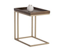 Gold Raw Umber Table Arden C-Shaped Side by Matho Sun