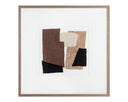 40" X 40" Medium Brown Frame Abstract Family Dynamics I by Matho Sun
