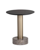Gold Grey Marble / Charcoal Grey End Table Monaco by Matho Sun, view 2